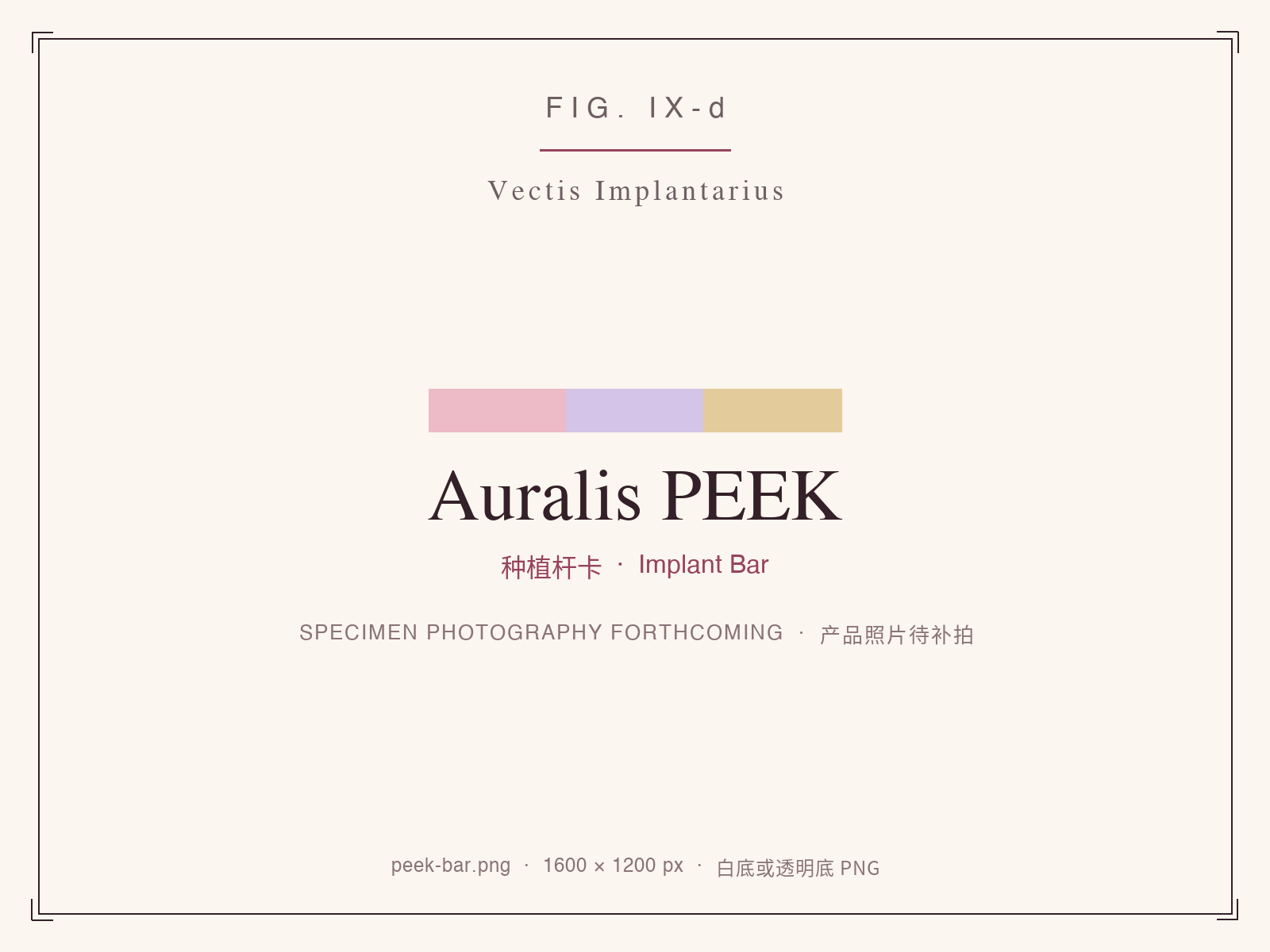 Polished PEEK implant bar